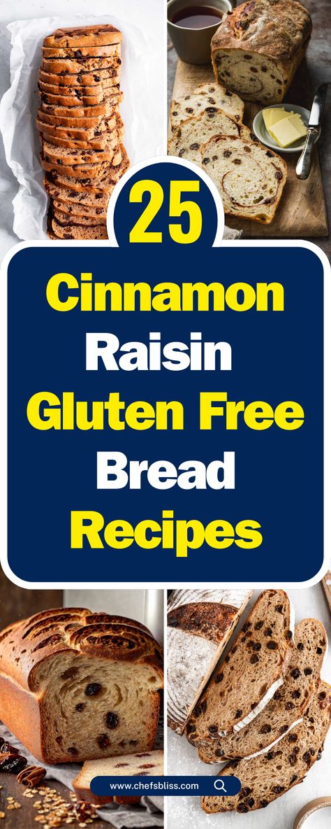 25+ Delicious Gluten-Free Cinnamon Raisin Bread Recipes to Satisfy Your Cravings! – ChefsBliss Gluten Free Bread Machine Recipes Easy, Easy Cinnamon Raisin Bread, Raisin Bread Recipes, Gluten Free Raisin Bread, Cinnamon Raisin Bread Machine, Cinnamon Bread Machine, Gluten Free Cinnamon Raisin Bread, Bread Machine Raisin Cinnamon Bread, Cinnamon Raisin Quick Bread