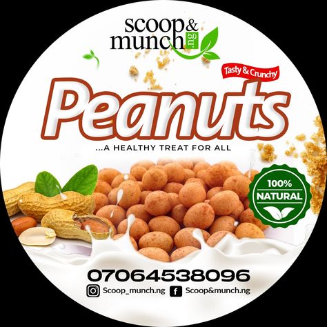 Product - Peanut Label Groundnut Paste Label Design, Peanut Flyer Design, Food Stickers Design, Peanut Label Design, Peanut Packaging Design, Snack Label Design, Peanuts Packaging Design, Peanut Packaging, Food Sticker Design