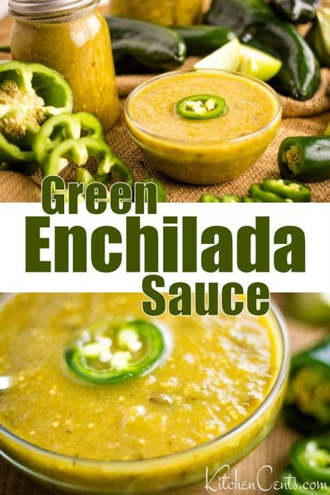 Green Enchilada Sauce Recipe, Enchilada Verde, Homemade Green Enchilada Sauce, Homemade Enchilada Sauce Recipe, Enchilada Sauce Recipe, Enchilada Sauce Easy, Green Chili Enchiladas, Mexican Enchiladas, Chili Pepper Recipes