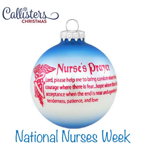 Nurses might not be angels, but they are the next best thing! Thank a nurse this week for National Nurses Week! Nurse Ideas, Pinning Ceremony Nurse, Nurses Prayer, Nurse Ornaments, Ornaments Ideas, Pinning Ceremony, Medical Profession, Old World Christmas Ornaments, Ornaments Homemade