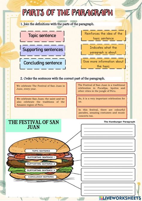 Parts Of A Paragraph, Language Proficiency Levels, Paragraph Worksheets, Paragraph Structure, Grammar Exercises, Topic Sentences, Challenges Activities, Cultural Awareness, Language Proficiency