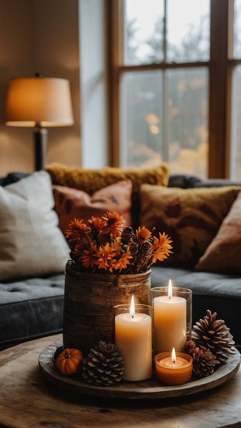 Transform your home with these fall decor ideas for the home From DIY projects to farmhouse decor discover simple and outdoor decorations for 2024 Revamp your space with cheap cozy and easy ideas for kitchens bedrooms mantles and more Find inspiration at dollar stores for rustic touches Elegant Fall Decor, Pumpkin Spice Candle, Easy Fall Decor, Neutral Fall Decor, Fall Decor Ideas, Fall Wedding Bouquets, Elegant Fall, Home Design Living Room, Outdoor Decorations