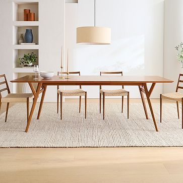 Mid-Century Expandable Dining Table (39"–92")