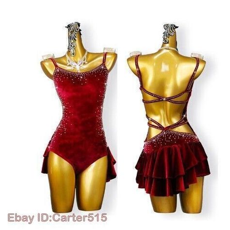 ad eBay - Find many great new & used options and get the best deals for Red Velvet Latin Dance Dress Short Skirt Ballroom Costume Professional Cha-Cha at the best online prices at eBay! Free shipping for many products! Party Dance Outfit, Halloween Burlesque Costumes, Fosse Dance Costume, Lavender Dance Costume, Dracula Dance Costume, Gothic Dance Costumes, Moulin Rouge Dance Costume, Ballroom Dancing Costumes, Red Ballroom Dance Dress