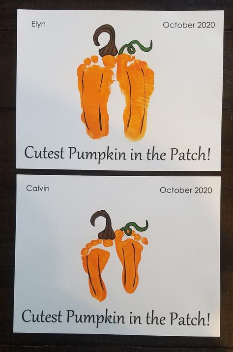 Feet Pumpkin Craft, Pumpkin Craft For Infants, Hand Print Pumpkin Craft, Pumpkin Footprint Craft, Footprint Pumpkin Craft, Fall Infant Footprint Art, Nicu Thanksgiving Crafts, Pumpkin Crafts For Babies, Infant Pumpkin Crafts