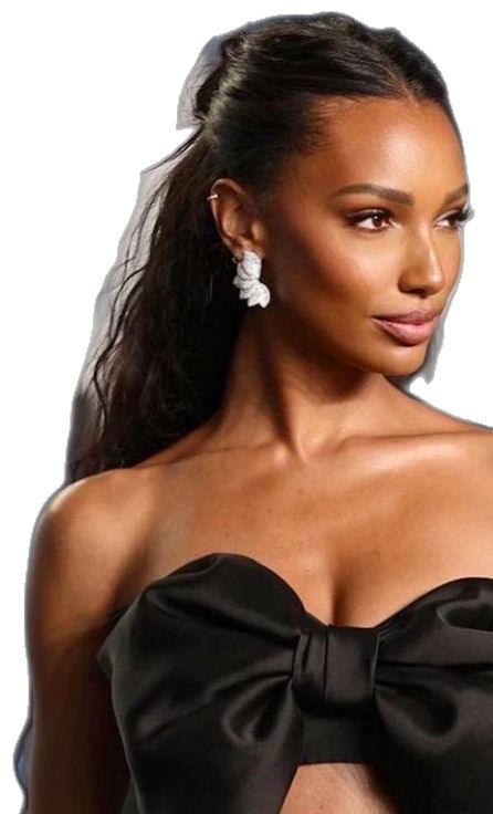 Jasmine Tookes Hairstyles, Red Carpet Hair Down, Hairstyles Wedding Guest Medium, Kendall Jenner Curly Hair, Sleek Up Do Hairstyles, Half Up Slicked Back Hair, Hairstyles For Open Shoulder Dress, Slick Formal Hairstyles, Strapless Hairstyles Formal