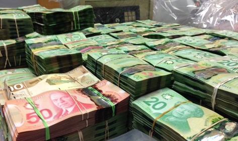 Canada Money, Canadian Money, Canadian Dollar, Fake Money, Money Stacks, Money Magnet, Money Laundering, Money And Happiness, Shipping Boxes