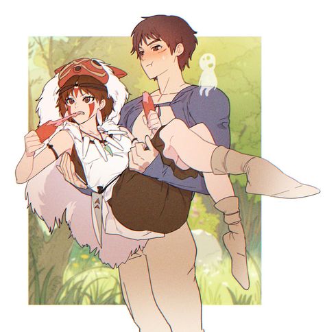 Princess Mononoke Art, 하울의 움직이는 성, Studio Ghibli Fanart, Personajes Studio Ghibli, Studio Ghibli Characters, Ghibli Artwork, Studio Ghibli Movies, Studio Ghibli Art, Princess Mononoke