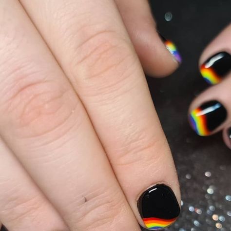 The Beauty Box on Instagram: "Pride Nails 🌈 by Lisa #thebeautybox #nailart #nailartist #handpaintednailart #shortnails #nailsofinstagram #pridenails #pride #lgbtq🌈 #rainbownails #somersetwest #capetown" Pride Nails Short, Pride Nails, Painted Nail Art, Rainbow Nails, Nails Short, Beauty Box, Nail Artist, Short Nails, Nail Inspo