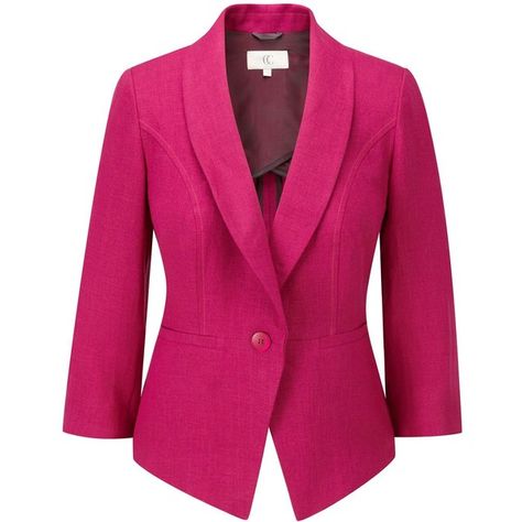 CC Shawl Collar Linen Jacket found on Polyvore Womens Blazer Coat, Shawl Collar Jacket, Pink Coats, Shawl Collar Blazer, Formal Wear Women, Character Inspired Outfits, Women Blouses Fashion, Blazer Jackets For Women, Women Blazer