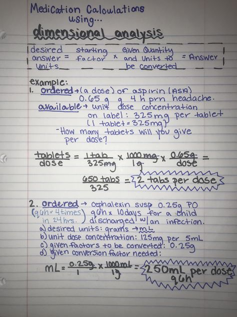 Dimensional Analysis Nursing, Dosage Calculations Nursing, Pharmacy Technician Study, Nursing Math, Medical Math, Dosage Calculations, Dimensional Analysis, Math Practice Worksheets, Nursing School Essential