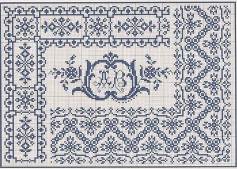 Blue And White Cross Stitch, White Cross Stitch, Cross Stitch Border Pattern, Cross Stitch Bookmarks, White Cross, Cross Stitch Borders, Vintage Cross Stitches, Cross Stitch Samplers, Border Pattern