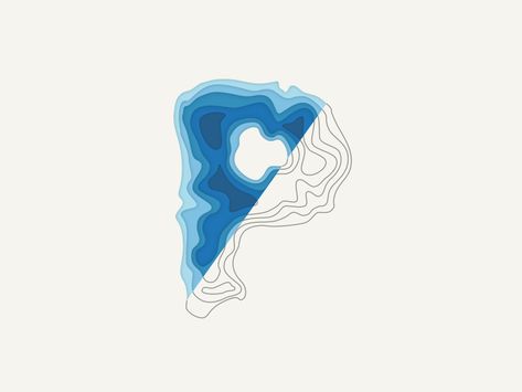 Topographic P Topographic Branding, White Topography, Topographic Map Design, Ocean Topography Map, Topographical Map Art, Coastal Erosion, Map Logo, Topography Map, Photography Elements