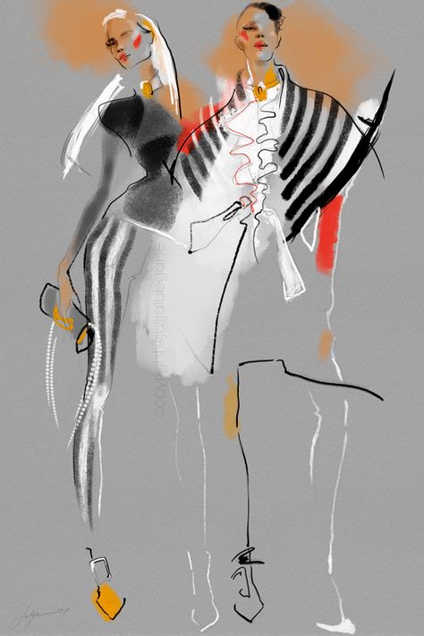 Abstract Fashion Illustration, Live Sketching, Fashion Design Inspiration, Abstract Fashion, Chicago Fashion, Illustration Art Drawing, Painting People, Fashion Figures, Fashion Illustrator