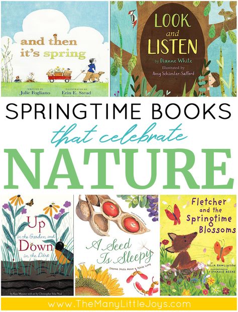 Get your kids excited for exploring the great outdoors with these fabulous spring books that celebrate the changing seasons, the magic of growing plants, and the beauty of nature. Science Books For Kids, Books About Nature, Nonfiction Books For Kids, Conversation Starters For Kids, Outdoor Learning Activities, Wordless Picture Books, Science Week, Preschool Reading, Homeschooling Resources