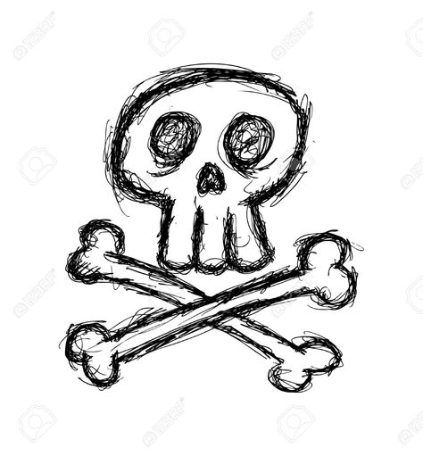 Drawing Skull, Cute Skull, Cute Drawing, Skull Tattoo, Tattoo Ideas, Doodles, Tattoos, White, Black