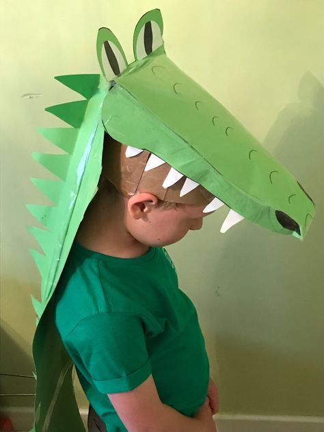 Enormous  crocodile costume for roald Dahl day Roald Dahl Dress Up, Animal Costumes Diy, Alligator Costume, Jungle Book Costumes, Adult Costumes Diy, The Enormous Crocodile, Crocodile Craft, Crocodile Costume, Roald Dahl Day