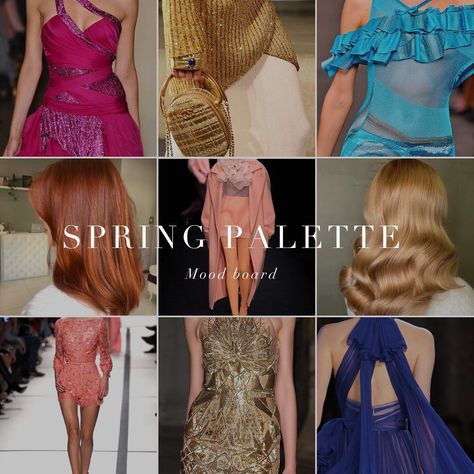 Fall in love with your colour season: captivating spring palette mood board inspiration. . #coloranalysis #colouranalysis #springpalette #truespring #warmspring #brightspring #lightspring Bright Spring Aesthetic, True Spring Palette, Light Spring Palette, Outfits Frühling, Light Spring Color Palette, True Spring Colors, Colour Season, Color Seasons, Light Spring Colors