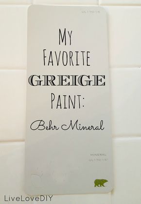 Behr Mineral, Behr Greige, Best Greige Paint, Best Greige, Best Interior Paint, Greige Paint Colors, Greige Paint, Painting Colors, Behr Paint