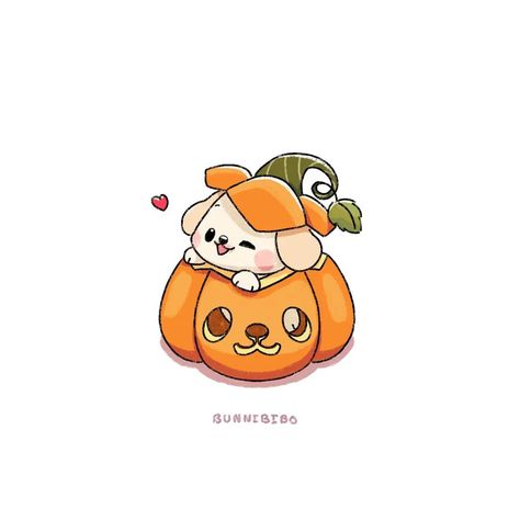 Jackolantern hide and seek! . . . #cuteart #kawaiiart #whimsicalart #whimsical #kawaii #cuteartwork #adorableart #cuteartstyle #chibiart #kawaiiillustration #cutedrawings #cutedrawing #cuteillustration #art #artwork #ａｅｓｔｈｅｔｉｃ #asthetic #cuteanimals #drawing #petlovers #lofi #animals #pets #food #fall #pet #animallovers #dog #dogs #halloween Pets Drawing, Kawaii Illustration, Drawing Templates, Dog Halloween Costumes, Halloween Animals, Dog Halloween, Kawaii Art, Cute Art Styles, Custom Portraits