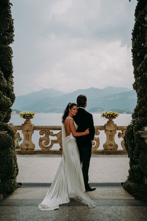 Lake Como Italy, Destination Wedding and Elopement Photographer, Katy Jones // Based in the UK, Katy travels across the UK and Europe to shoot weddings and elopements and had the pleasure to document A&A's marriage at Villa del Balbianello in Lenno, followed by an evening reception at the Lido di Lenno. Her style is romantic and chic. // A&A took a boat trip around the lake for couples portraits on the water using the distinctive, romantic teak decked boats. Lake Como Italy Villa, Vogue Wedding Italy, Villa Deste Lake Como, Lake Como Italy Wedding Aesthetic, Lake Como Villa Balbianello, Lake Como Engagement Shoot, Lake Garda Elopement, Lake Coming Wedding, Lake Como Italy Elopement