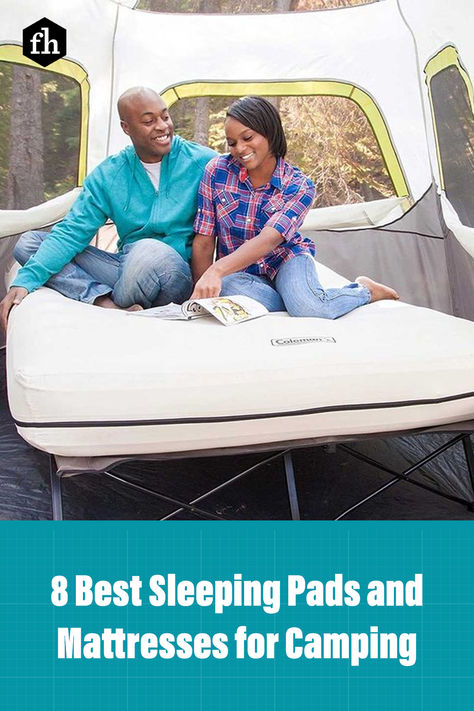 After a day of pitching the tent in the woods, hiking or fishing, here are the best camping mattresses for a good night's sleep under the stars. #camping #campingideas Camping Bed For Couples, Tent Camping Beds Ideas, Best Air Mattress For Camping, Camping Beds Comfortable, Camping Bed Ideas, Bed With Side Tables, Camping Beds, Tent Camping Beds, Couples Camping