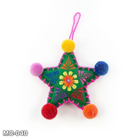 Peruvian Christmas Decorations, Unusual Christmas Trees, Sew Felt, Felt Star, Mexican Christmas, Embroidered Felt, Christmas Felt, Felt Christmas Decorations, 2023 Christmas