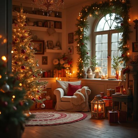 12 Cozy Small Living Room Christmas Decor Ideas | by Decor Delight | Sep, 2024 | Medium Christmas Tree In Middle Of Room, Open Concept Kitchen Living Room Christmas Decor, Front Room Christmas Decor, Christmas Decorated Living Room, Christmas Tree In Small Living Room, Christmas Small Living Room, Christmas Living Room Decor Small Spaces, Multiple Christmas Trees In One Room, Two Christmas Trees In Living Room