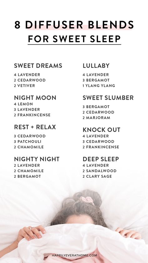 Get my complete list of over 20 diffuser blends using essential oils for sleep. Bedtime Diffuser Blends, Sleeping Essential Oil Blends, Essential Oil Combinations, Doterra Essential Oils Recipes, Essential Oil Diffuser Blends Recipes, Oils For Sleep, Essential Oil Remedy, Young Living Essential Oils Recipes, Essential Oils Guide