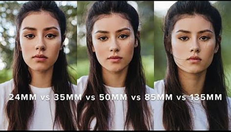 Here's How Portraits Look with a 24m vs 50mm vs 85mm vs 135mm Lens on a Crop Frame Camera | Shutterbug 135mm Photography, Introduction To Photography, Julia Trotti, Comparison Video, Full Frame Camera, Photography Lenses, 35mm Photography, Popular Photography, Vlogging Camera