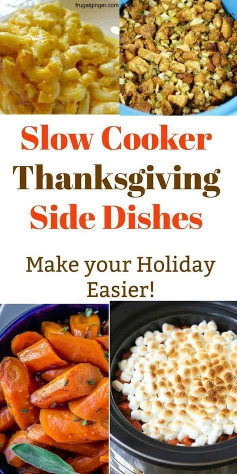 Thanksgiving Dinner Recipes Traditional, Winter Sides, Holiday Cooking Thanksgiving, Slow Cooker Thanksgiving, Thanksgiving Side Dishes Crockpot, Crockpot Thanksgiving, Thanksgiving Crockpot Recipes, Crockpot Side Dishes, Traditional Thanksgiving Dinner