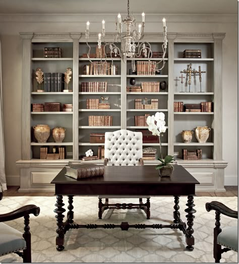 Interior Designer Tami Owen,  Robert Dame of Robert Dame Designs and Brian Thompson, of Thompson Custom Homes. Hutch Makeover, Home Libraries, Home Office Space, The Ceiling, Home Library, Office Inspiration, Home Office Design, Restoration Hardware, My New Room