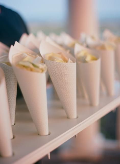 Featured in the Summer 2013 Issue of Charleston Weddings Magazine. Liz Banfield Photography. Event Design by @Tara Harmon Harmon Harmon Harmon Guerard at The Ocean Course of Kiawah Island. Tara rolled paper cones—in the same wave pattern that appeared on custom pillows throughout the event—to hold rose petals, which the guests tossed on the couple as they exited the reception. Food Truck Wedding, Monster Truck Cake, Wedding Snacks, Trendy Food, Truck Cakes, Street Tacos, Monster Trucks Birthday Party, Cinderella Wedding, Late Night Snacks