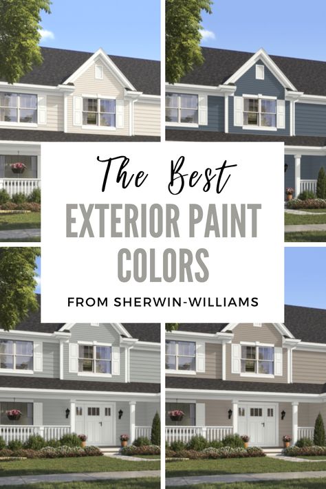 Sherwin Williams Exterior House Colors, Best Exterior Paint Colors, Sherwin Williams Exterior Paint, Outdoor House Paint, Sherwin Williams Exterior Paint Colors, Outdoor Paint Colors, Outside House Paint, Farmhouse Exterior Colors, Grey Exterior House Colors