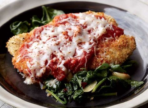 73 Healthy Chicken Recipes That Are Beyond Easy to Make - Mitch Mandel and Thomas MacDonald Chicken Parmesan Healthy, Baked Chicken Parm, Chicken Parm Recipes, Chicken With Italian Seasoning, Healthier Meals, Grain Bread, Healthy Chicken Breast, Eat This Not That, Pork Cutlets