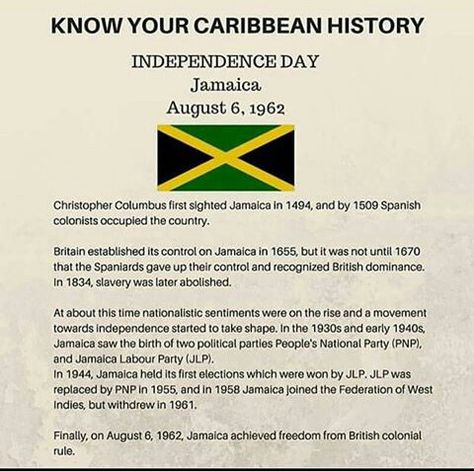 Jamaica Independence Day - Know Your History Patois Language Jamaica, Emancipation Day Jamaica, Jamaica National Heroes, Jamaican Patwa, Jamaican Phrases, Jamaican Words, Jamaica Facts, Jamaican History, Jamaican Independence Day