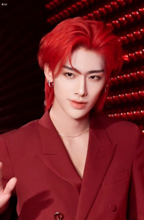 Seonghwa Red Hair, The Boyz New, Ricky Kim, Eyeliner Looks, Boss Baby, I Want Him, Pop Artist, The Boyz, Kpop Funny