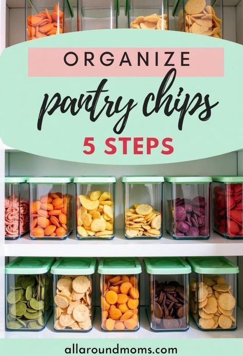 Organizing pantry chips is a straightforward process that can significantly improve kitchen efficiency and snack accessibility. By implementing a few simple steps, you can transform a cluttered chip collection into a well-organized system. This not only saves time when searching for specific snacks but also helps maintain freshness and prevents waste. Discover how to maximize your pantry space and elevate your snacking experience. How To Organize Chips In Pantry, Chip Containers For Pantry, Cracker Storage Ideas, Chip Organization Pantry, Snack Cupboard Organization, Chip Storage Ideas, Chip Organization, Chips Storage, Kitchen Efficiency