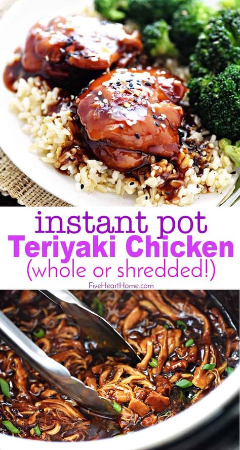 Instant Pot Teriyaki Chicken, Ayam Teriyaki, Pollo Teriyaki, Chicken Teriyaki Recipe, Pot Recipes Easy, Chicken Thigh Recipes Crockpot, Boneless Chicken Thigh Recipes, Diner Recept, Chicken Thigh Recipes Baked