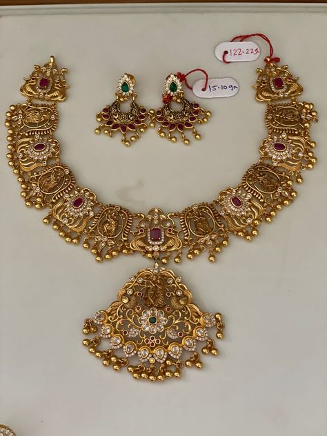 Latest Gold Jewellery Designs 2023, Latest Gold Jewellery 2023, Lalitha Jewellery Collections, Dasavatharam Jewellery, Gold Buttalu, Simple Necklace Designs, Latest Gold Jewellery, 4 Necklace, Wedding Jewelry Sets Bridal Jewellery