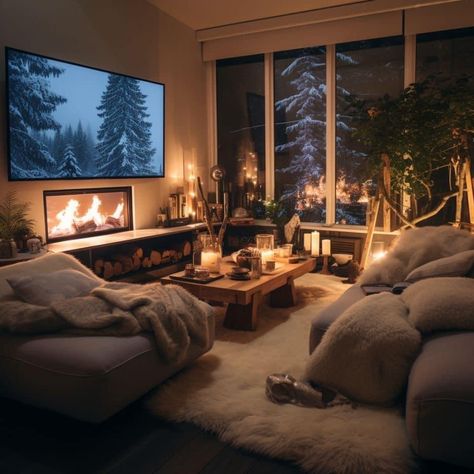 Comfy Cabin Aesthetic, Living Room Designs Cozy Comfy, Cozy Living Rooms Christmas, Cozy Natural Home, Cosy Winter Living Room, Woodsy Living Room Cozy, Cabin Aesthetic Living Room, Comfy Living Room Aesthetic, Cabin Living Room Aesthetic