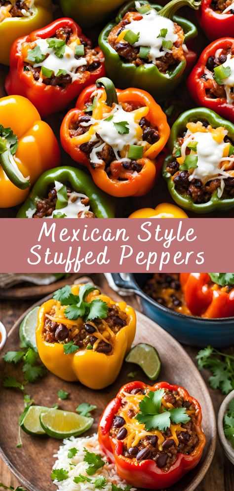 Mexican Style Stuffed Peppers Recipe | Cheff Recipes Best Ever Stuffed Peppers, Mexican Bell Peppers, Stuffed Bell Peppers Ground Beef Mexican, Mexican Style Stuffed Peppers, Stuffed Peppers Mexican Style, Taco Bell Peppers Stuffed, Stuffed Bell Peppers Mexican Style, Green Bell Peppers Recipes, Stuffed Bell Peppers Mexican