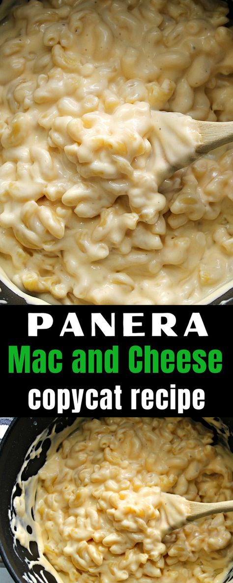 Homemade Panera Bread Mac and Cheese. Easy weeknight meal - just 30 minutes from scratch! Stovetop (like Panera) or top with buttery crisp breadcrumb topping. Either way it's the best copcat Panera recipe you'll find -- NO Velveeta! #paneramacandcheese #macandcheese #panerabreadmacandcheese #homemademacandcheese #macaroniandcheese #pasta #comfortfoodrecipe #weeknightdinner #weeknightmeal #dinnerideas #agoudalife Crockpot Panera Mac And Cheese, Panera Copycat Mac And Cheese, Mac And Cheese Recipe No Velveeta, Panera Mac And Cheese Recipe Copycat, Panara Mac And Cheese Panera Bread, Creamy Mac And Cheese Recipe Velveeta, Mac And Cheese Recipe Panera, Panara Mac And Cheese, Panera Mac N Cheese