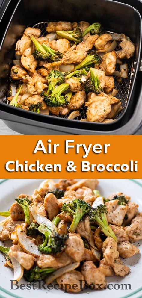 Chicken Broccoli Recipe, Air Fryer Chicken Broccoli, Air Fryer Recipes Healthy Low Carb, Stir Fry Recipes Healthy, Chicken Broccoli Stir Fry, Cooks Air Fryer, Air Fryer Oven Recipes, Broccoli Recipe, Air Fry Recipes