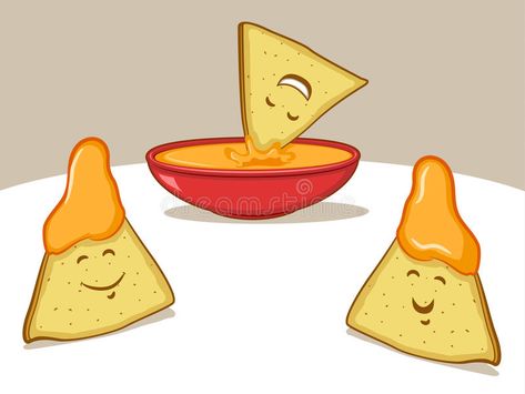 Nachos Cartoon. Illustration of smiling tortilla chips and dip , #Aff, #Illustration, #Cartoon, #Nachos, #smiling, #dip #ad Nachos Cartoon, Cheese Drawing, Fish Background, Nacho Chips, Kawaii Doodles, Cartoon Clip Art, Tortilla Chips, 로고 디자인, Nachos