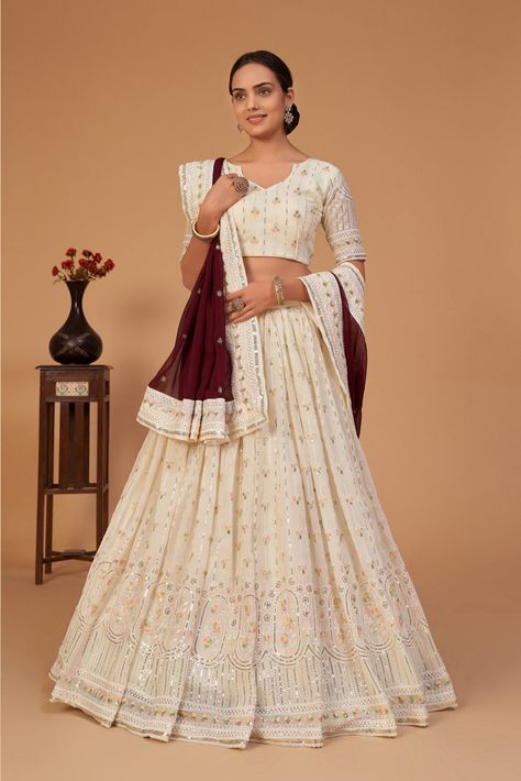 #lehengacholi #lehengaforwomen #onlineshopping #bollywood #weddingdress #bridallehengas #traditionalwear #indianweddingdress #receptionwear #indianwear #enagementswear #ethnicwear #lahengacholi #love #fashionstore #lehengas #dupatta #indianweddinglehenga #designerlehenga #weddinglengha #bridallehenga #lehengaforwedding #lehengasaree #lehengagoals #bridalwear #partywearlehenga #chaniyacholi #Bridesmaidslehenga #Designerblouse #Readymade #readytowear #partywearlehenga #festivewear #USA #UK #CANADA White Lehenga Choli, Off White Designer, Indian Wedding Lehenga, White Lehenga, Georgette Lehenga, Party Wear Lehenga Choli, Lehenga Choli Online, Indian Wedding Wear, Ghagra Choli