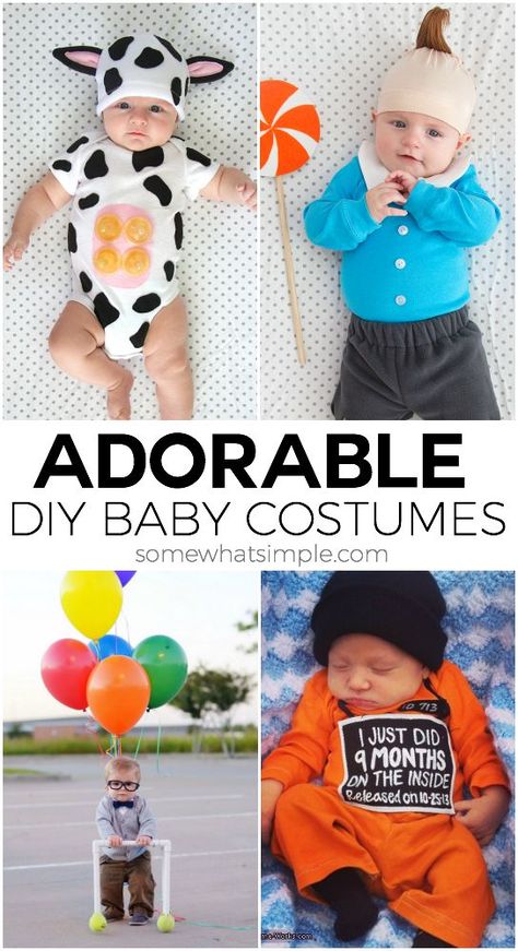 diy baby costumes Diy Baby Halloween Costumes, Diy Baby Costumes, Newborn Halloween Costumes, First Halloween Costumes, Baby Boy Halloween, Baby Halloween Outfits