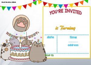 FREE Printable Frozen Anna and Elsa Invitation Templates | Download Hundreds FREE PRINTABLE Birthday Invitation Templates Pusheen Birthday Invitations, Pusheen Birthday, Cat Birthday Party Invitations, Cat Birthday Invitations, Birthday Invitation Card Template, Free Printable Invitations Templates, Invitations Design, Girl Birthday Party Invitations, Free Printable Birthday Invitations