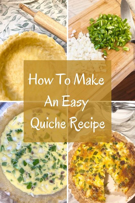 Easy quiche recipe | How to make an easy quiche recipe | Easy quiche recipe from scratch | Easy homemade quiche recipe | How to make an easy quiche recipe from scratch | Quiche | Homemade quiche | Quiche recipe | Breakfast quiche recipe | Quiche recipe with homemade pie crust Sausage Onions And Peppers, Breakfast Quiche Recipe, Easy Quiche Recipe, How To Make Quiche, Homemade Quiche, Homemade Pie Crust, Easy Quiche, Breakfast Quiche Recipes, Quiche Recipes Easy