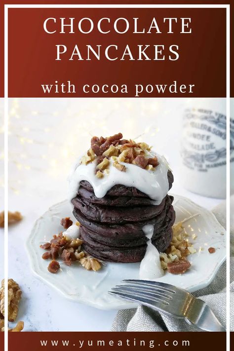 Baking Cocoa Powder Recipes, Chocolate Pancakes With Cocoa Powder, Recipe With Cocoa Powder, Hot Chocolate Pancakes, Powdered Buttermilk, Pancakes For One, Cocoa Powder Recipes, Yogurt Pancakes, Dry Mixes